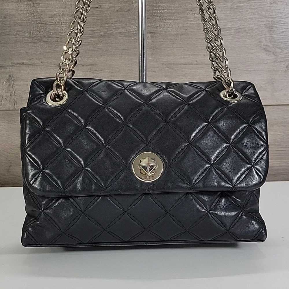 Kate Spade Black Quilted Leather Chain-Handle Shoulder Bag